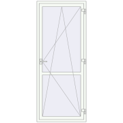 REHAU Euro 70 900x2200 мм Білий (RAL 9016) з двох сторін