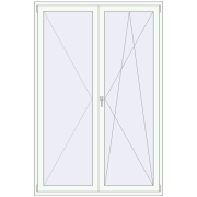 REHAU Euro 70 1500x2250 мм Білий (RAL 9016) з двох сторін