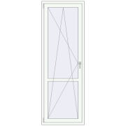 REHAU SYNEGO MD 760x2200 мм Білий (RAL 9016) з двох сторін
