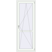 REHAU Euro 60 750x2050 мм Білий (RAL 9016) з двох сторін