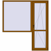 REHAU Euro 70 1960x2140 мм GOLDEN OAK з двох сторін REHAU Euro 70 1960x2140 мм GOLDEN OAK з двох сторін