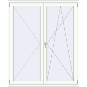 REHAU Euro 70 1500x1800 мм ANTHRACITE_GREY_STRUKTURAL ззовні