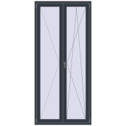 REHAU SYNEGO MD 1100x2400 мм ANTHRACITE_GREY_STRUKTURAL з двох сторін