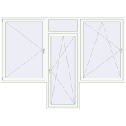 Балконні двері 3250x2400 мм REHAU Euro 70 GOLDEN OAK ззовні