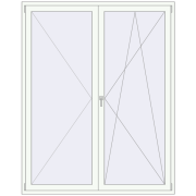 REHAU Euro 60 1800x2200 мм Білий (RAL 9016) з двох сторін