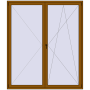 REHAU Euro 70 2020x2350 мм GOLDEN OAK з двох сторін REHAU Euro 70 2020x2350 мм GOLDEN OAK з двох сторін