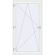 REHAU SYNEGO MD 1060x1970 мм Білий (RAL 9016) з двох сторін
