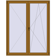 REHAU SYNEGO MD 1700x2150 мм LIGHT_OAK з двох сторін