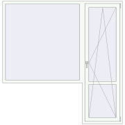 REHAU Euro 70 2100x2150 мм Білий (RAL 9016) з двох сторін