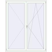 REHAU Euro 70 1791x2245 мм Білий (RAL 9016) з двох сторін