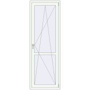REHAU Euro 70 740x2160 мм Білий (RAL 9016) з двох сторін