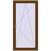 REHAU Euro 60 1000x2000 мм WALNUT з двох сторін