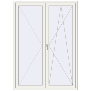REHAU Euro 70 1500x2100 мм Білий (RAL 9016) з двох сторін