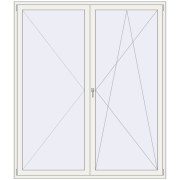 REHAU Euro 70 2020x2350 мм Білий (RAL 9016) з двох сторін REHAU Euro 70 2020x2350 мм Білий (RAL 9016) з двох сторін