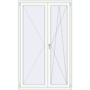 REHAU Euro 60 1270x2100 мм Білий (RAL 9016) з двох сторін