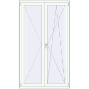 REHAU Euro 70 1270x2215 мм Білий (RAL 9016) з двох сторін