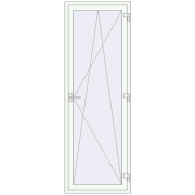 REHAU Euro 60 810x2280 мм Білий (RAL 9016) з двох сторін
