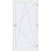 REHAU SYNEGO MD 1100x2100 мм Білий (RAL 9016) з двох сторін