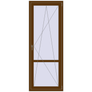 REHAU Euro 70 800x2100 мм WALNUT з двох сторін