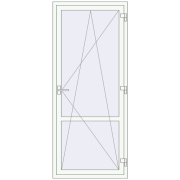 REHAU Euro 70 880x2080 мм Білий (RAL 9016) з двох сторін