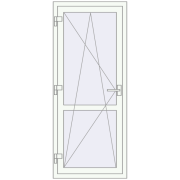 REHAU Euro 70 700x1670 мм Білий (RAL 9016) з двох сторін