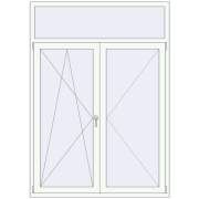 REHAU Euro 60 1500x2100 мм Білий (RAL 9016) з двох сторін