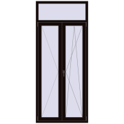REHAU Euro 60 1030x2400 мм BLACK_BROWN з двох сторін REHAU Euro 60 1030x2400 мм BLACK_BROWN з двох сторін