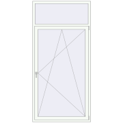 REHAU Euro 70 1200x2500 мм Білий (RAL 9016) з двох сторін