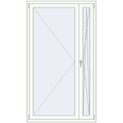 REHAU Euro 60 1200x2100 мм Білий (RAL 9016) з двох сторін REHAU Euro 60 1200x2100 мм Білий (RAL 9016) з двох сторін