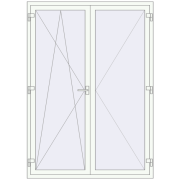 REHAU SYNEGO MD 1500x2100 мм Білий (RAL 9016) з двох сторін