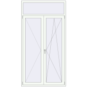 REHAU Euro 60 1250x2400 мм Білий (RAL 9016) з двох сторін