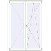 REHAU Euro 70 1600x2400 мм Білий (RAL 9016) з двох сторін