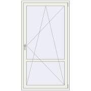 REHAU Euro 60 1050x1950 мм Білий (RAL 9016) з двох сторін