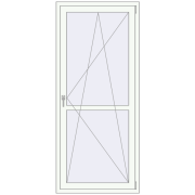 REHAU Euro 70 880x2028 мм Білий (RAL 9016) з двох сторін