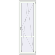 REHAU Euro 70 720x2220 мм Білий (RAL 9016) з двох сторін