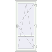 REHAU Euro 60 770x1780 мм Білий (RAL 9016) з двох сторін
