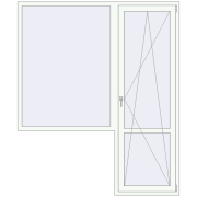 REHAU Euro 60 1900x2270 мм Білий (RAL 9016) з двох сторін REHAU Euro 60 1900x2270 мм Білий (RAL 9016) з двох сторін