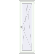 Балконні двері 600x2000 мм REHAU Euro 60 Білий (RAL 9016) з двох сторін