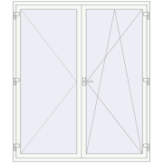 REHAU SYNEGO MD 1800x2100 мм Білий (RAL 9016) з двох сторін