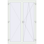 REHAU Euro 70 1500x2250 мм Білий (RAL 9016) з двох сторін