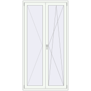 REHAU Euro 70 1130x2220 мм Білий (RAL 9016) з двох сторін