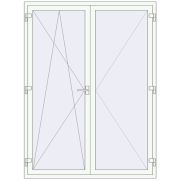 REHAU SYNEGO MD 1550x2070 мм Білий (RAL 9016) з двох сторін