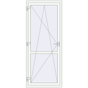 REHAU Euro 60 840x2050 мм Білий (RAL 9016) з двох сторін