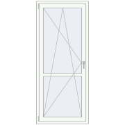 REHAU Euro 70 840x1980 мм Білий (RAL 9016) з двох сторін