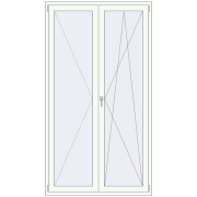 REHAU Euro 70 1300x2350 мм Білий (RAL 9016) з двох сторін