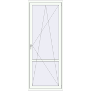 REHAU Euro 60 900x2300 мм Білий (RAL 9016) з двох сторін