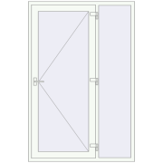 REHAU SYNEGO 1400x2100 мм Білий (RAL 9016) з двох сторін