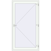 REHAU Euro-Design 60 1170x2170 мм Білий (RAL 9016) з двох сторін