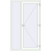 REHAU Euro-Design 60 1300x2180 мм Білий (RAL 9016) з двох сторін