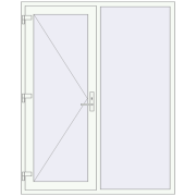 REHAU Brillant-Design 1600x2000 мм Білий (RAL 9016) з двох сторін